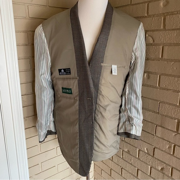 Ralph Lauren Wool Houndstooth 2 Button Blazer Sport Jacket Suit Coat Mens 44 R - Picture 5 of 13